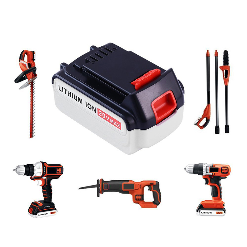 Для Black \u0026 Decker LB20, LBX20, LBX4020, LB2X4020 Аккумуляторы для инструментов Сменный литий-ионный аккумулятор 20 В, 6000 мАч